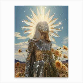 Sunflower Woman 2 Canvas Print