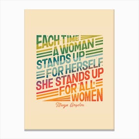Ma Stand Up Quote Canvas Print