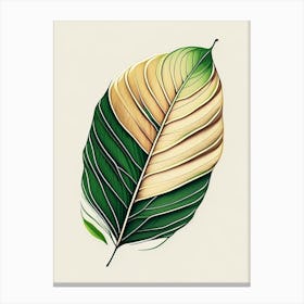 Banana Leaf Warm Tones 2 Canvas Print