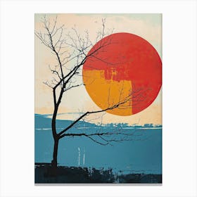Sunset Forest Minimalism Canvas Print