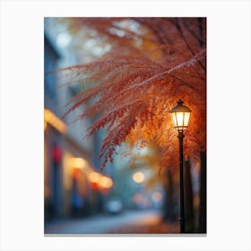 Autumn Street Light Canvas Print