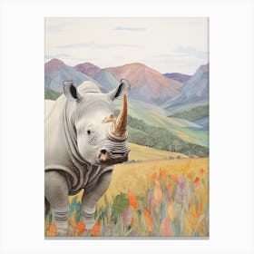 Rhino The Nature 2 Canvas Print