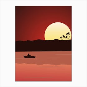 Sunset At The Beach 19 Canvas Print
