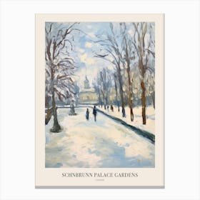 Winter City Park Poster Schnbrunn Palace Gardens Vienna 2 Canvas Print