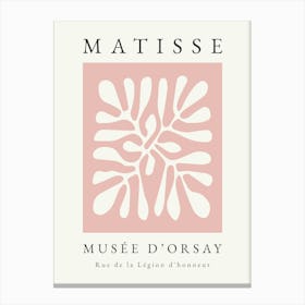 Minimalist Matisse Print Pink 1 Canvas Print
