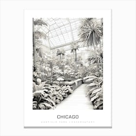 Garfield Park Conservatory, Chicago B&W Poster Canvas Print