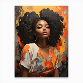 Afro Girl 1 Canvas Print