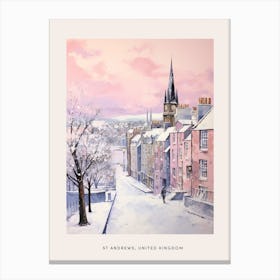 Dreamy Winter Painting Poster St Andrews United Kingdom 1 Canvas Print