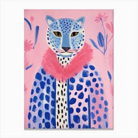 Playful Illustration Of Cheetah For Kids Room 2 Canvas Print