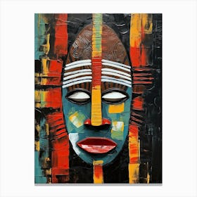 Ritualistic Realms; African Masked Marvels Canvas Print