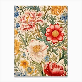 William Morris Floral Wallpaper 8 Canvas Print