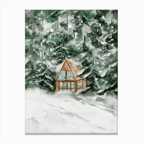 Winter Lodge Canvas Print