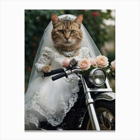 Wedding Cat 2 Canvas Print