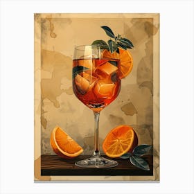 Vintage Aperol Spritz Art Print Canvas Print