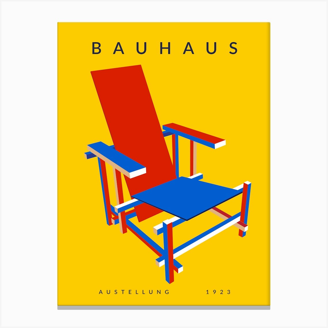 Chair |Bauhaus Triptych 125 Left | Pop Art World 2025 Canvas Print by POP ART WORLD