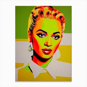 Beyoncé 1 Colourful Pop Art Canvas Print