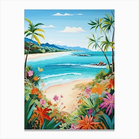 Four Mile Beach, Australia, Matisse And Rousseau Style 2 Canvas Print