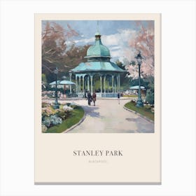 Stanley Park Blackpool United Kingdom 3 Vintage Cezanne Inspired Poster Canvas Print