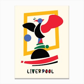 Liverpool Abstract Travel Poster  Canvas Print