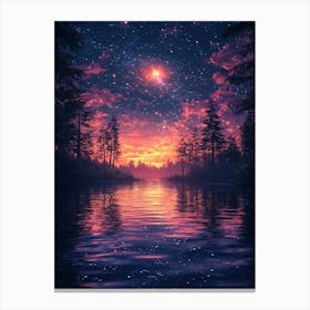 Night In The Forest 2 Canvas Print