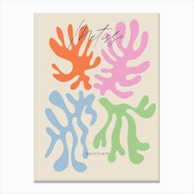 Modern Matisse Inspired Cut Outs Canvas Print