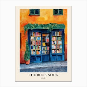 Oslo Book Nook Bookshop 4 Poster Canvas Print