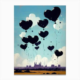 Heart Balloons Canvas Print