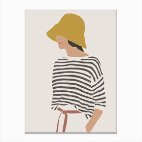 A Girl With A Hat Canvas Print