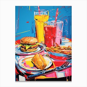 Pop Art American Diner 7 Canvas Print