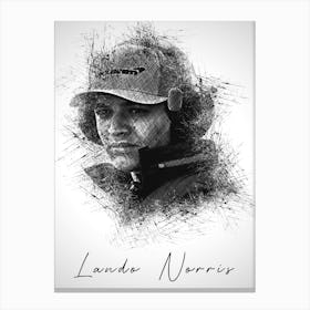 Lando Norris Driver Sketch 1 Canvas Print