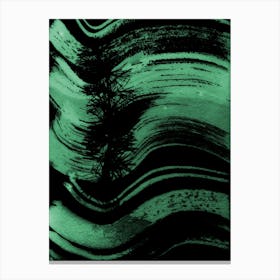 Emerald Green Waves Canvas Print