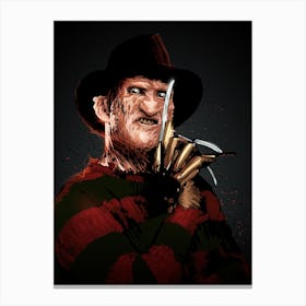 Freddy Krueger Horror Canvas Print