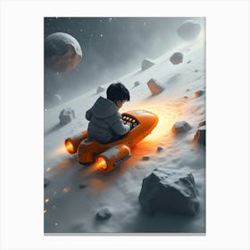 Boy In Space Canvas Print