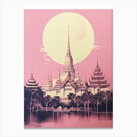 Bangkok In Risograph Style 1 Canvas Print