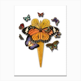 Butterflies Ice Cream Canvas Print