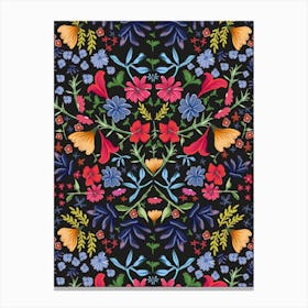 Colorful Ditsy Floral Canvas Print