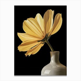 Yellow Flower In A Vase 1 Canvas Print