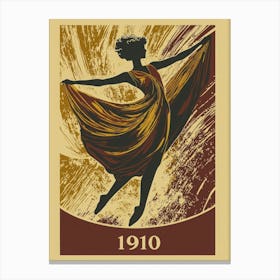 Aihrgdesign A Vintage Art Poster Of A 1910 Modern Dance Perfo B4596dde Cf72 4d9e Ad21 C2163a03c023 2 Canvas Print