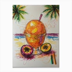 Passion Fruit Ice Cream 1 Canvas Print