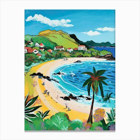 Anse De Grande, Salin, St Barts, Matisse And Rousseau Style 3 Canvas Print