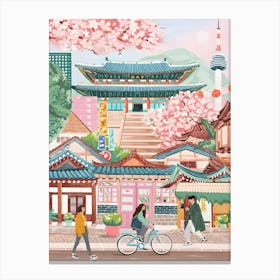 Seoul South Korea Housewarming Gift Travel Canvas Print