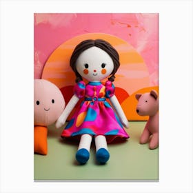 Doll And Teddy Canvas Print