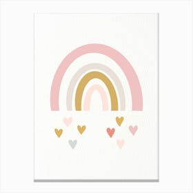 Rainbow Hearts Canvas Print
