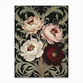 Three Peonies Canvas Print