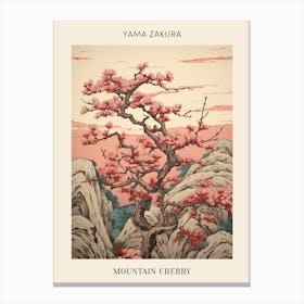 Yama Zakura Mountain Cherry 2 Vinatge Japanese Botanical Poster Canvas Print