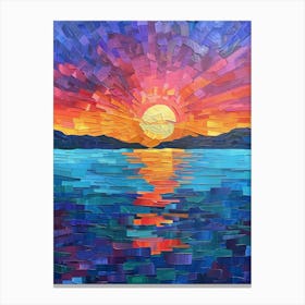 Sunset Over The Water 4 Canvas Print