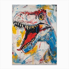 Abstract Graffiti Style Dinosaur 1 Canvas Print