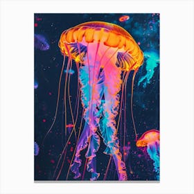 Inverted Jellyfish Polaroid Inspired 2 Canvas Print