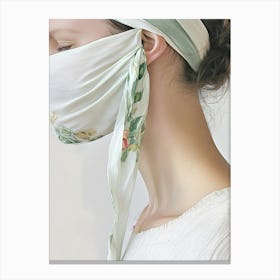 Woman Wearing A Face Mask Canvas Print