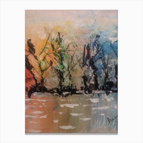Abstract Painting, Impressionist Painting, Acrylic On Canvas Canvas Print
